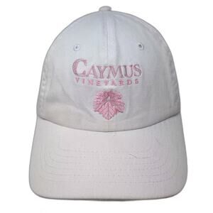Basecamp Caymus Vineyards Hat White Pink Baseball Cap OS Adjustable Embroidered